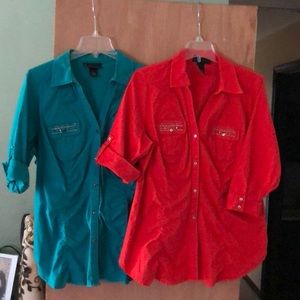 Two button-down tops